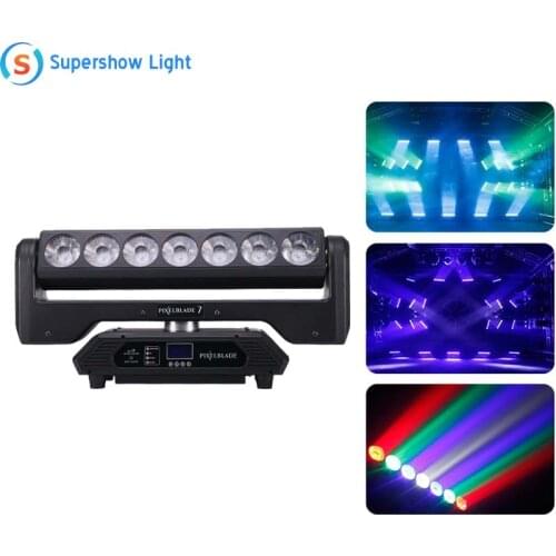 Lyre Moving Head LED 7x15W Infinite Rotation Moving Pixel Bar Magic Beam Wash Light Equipment For Professional Lights Stage Show