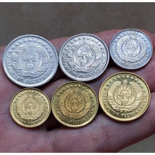 6 PCS SET of Uzbekistan ,100% Real Genuine Comemorative Coin,Original Collection