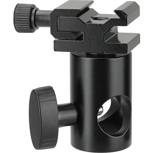 New design 16mm Light Stand Head With Metal Hot Shoe Mount For Light Stand / Rod