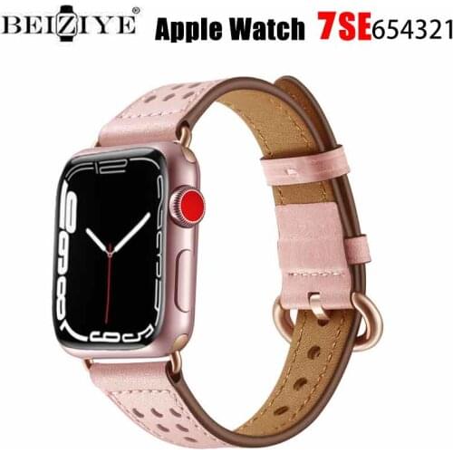 Luxury Leather strap For Apple Watch band 42mm 38mm 44mm 40mm Sports Bracelet Strap for iWatch series SE 6 5 4 3 2 1 watchband