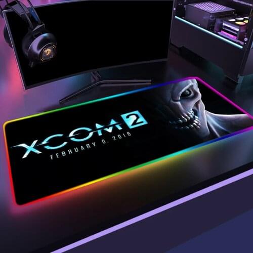 RGB Mause Pad Mouse Mats Xcom Rug Backlight Varmilo Mousepad Gamer Girl Pc Gamer Complete Desk Mat Pad on the Table Mice Office