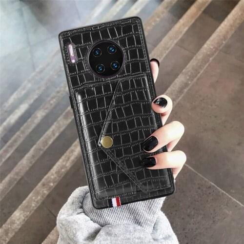 Luxury Leather Purse Wallet Case For Huawei P40 Pro Cover with Card Pocket Kickstand Case for Huawei Mate 30 Pro Y7P Case Cover