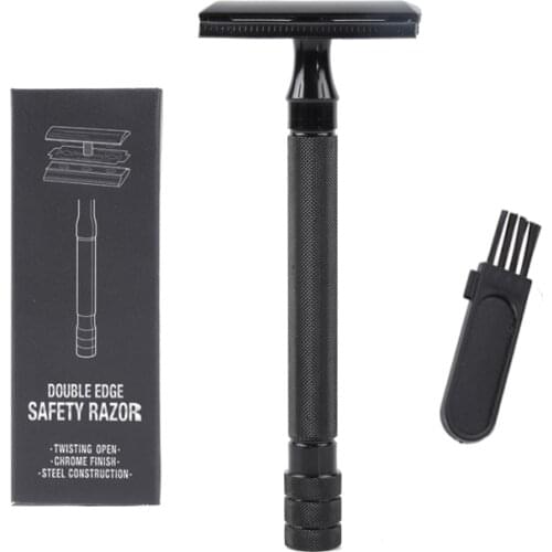 Razors Handle Classic Safety Shaving Razor With Small Brush Manual Shaver Razor Beard Tools For Men Shaving Hair Removal TSLM1