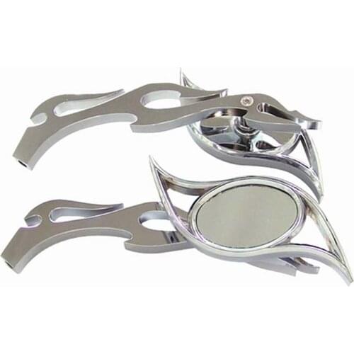 Brand new Flame Custom Eye Chrome Motorcycle Mirrors For Kawasaki Shaft Voyager ZN 700 1100 1300