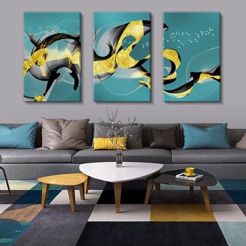 Modern Abstract Painting, Floating Ribbon, Poster, Line Aesthetics, Canvas Painting, Flying Butterfly Mural Printing, Waterproof