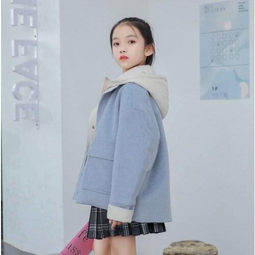 Girls' Cotton-padded Jacket New Winter Clothes for Children Cotton-padded Jacket Long Cotton-padded Jacket for Children