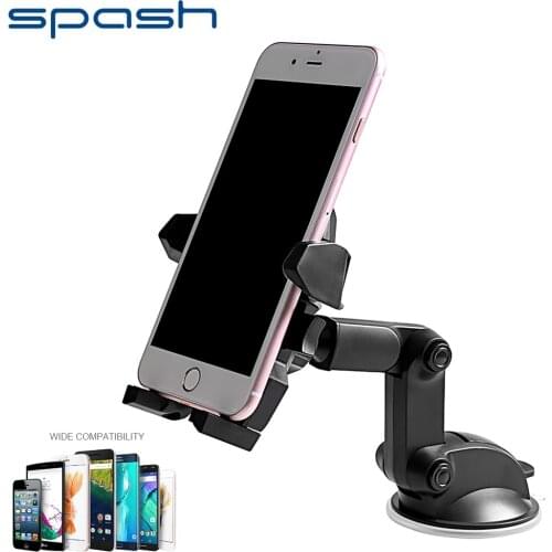 SPASH Universal Phone Holder Car Phone Stand Adjustable 360 Degrees Mount Holder Mobile Phone Holder With Suction Cup