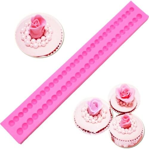 1PCS Pearls Silicone Fondant Cake Decorating Tools Chocolate Baking Mould 3D Sugarcraft Resin Clay Homemade Bakeware