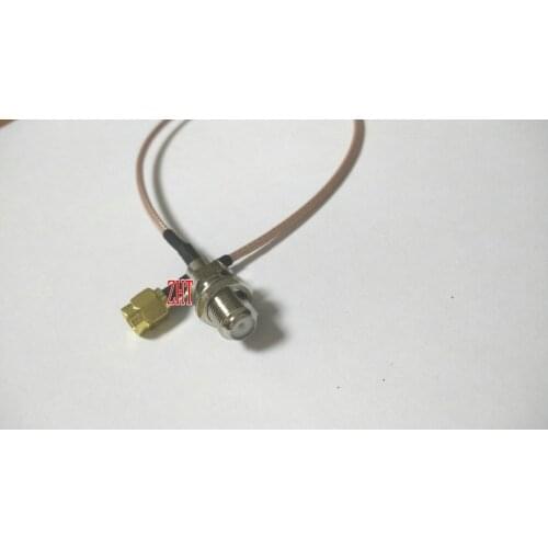 100pcs Coax RG316 Cable F Female Nut Bulkhead TO SMA Male RF connector New