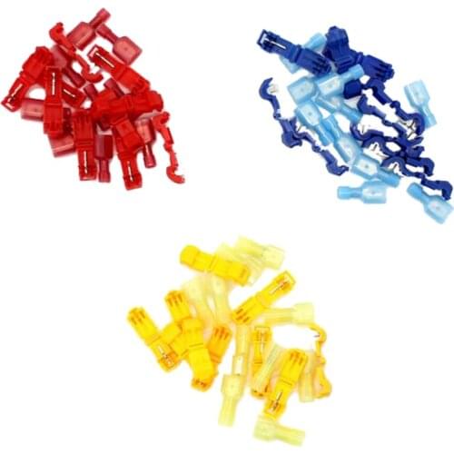 30 T-Taps/Male Insulated Wire Terminal Connector Combo Set 14-16 10-12 18-22