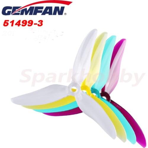4PCS 2Pairs GEMFAN Hurricane 51499 5 Inch 3-Blade Propeller CW & CCW for 2205 2306 2207 Brushless Motor RC FPV Racing Drone