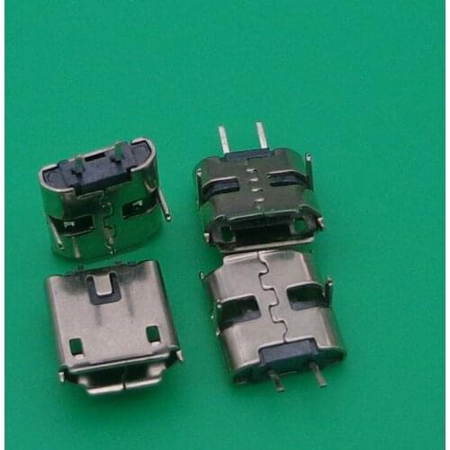 500pcs/lot pcs Micro USB 2pin B type Female Connector For Mobile Phone Micro USB Jack Connector 2 pin Charging Socket