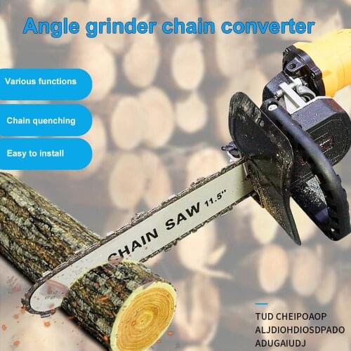 Chainsaw Adapter for Angle Grinder Multifunction Electric Chain Saw Fixed Bracket Angle Grinder Convert Woodworking Power Tool