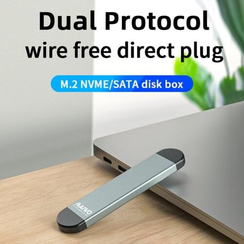 Aluminum MAIWO K1683P2 M.2 SSD Case NVME SATA Enclosure to USB 3.2 Type C M/B Key SSD Hard Disk Box 10Gbps 6Gbps B&M Key/M Key