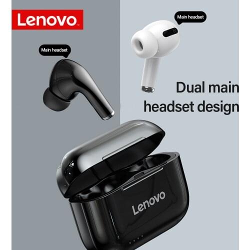 Lenovo LP1S Wireless Headset TWS Bluetooth 5.0 Headphones HiFI Stereo In-ear Earbuds Touch Control Noise Cancelling With Mic