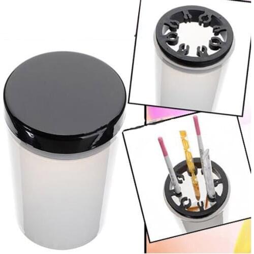 Nail Art Tip Brush Holder Remover Cup Immersion Brush Cleaner Bottle