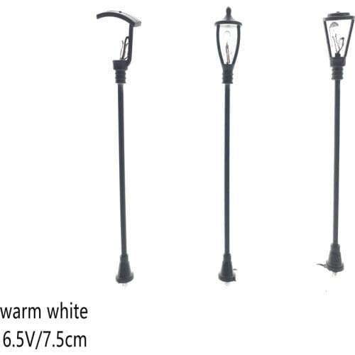 6.5V Railway Train Lamppost Plastic Garden Light Sand Table Architecture Layout Scenery for Diorama Building