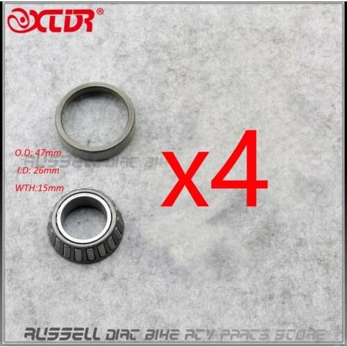 Steering Head Stem Taper Bearings 47mm OD and 26mm ID 4 pcs