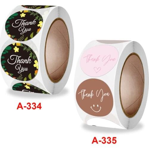Round seal stick thank you for sticking flower handicraft decoration sticker label