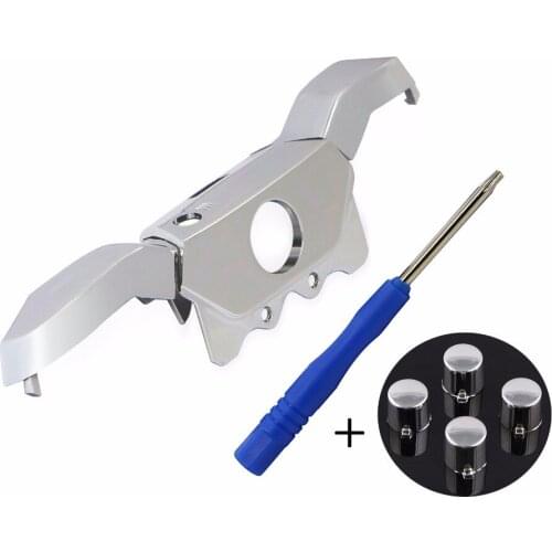 LBRB Bumper LBRB Triggers and Chrome ABXY for Xbox One Elite Controller for Xbox One Controllers 3.5mm jack with T8 Tool(silver)