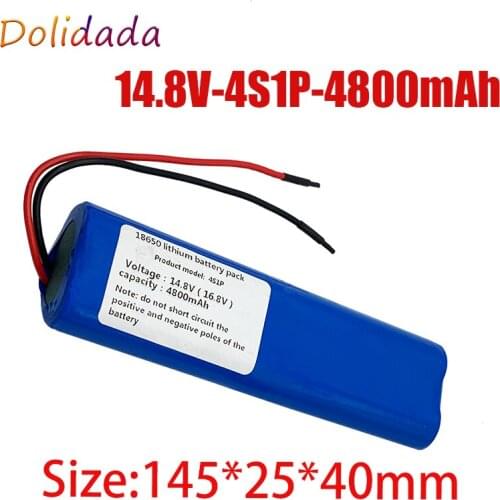 Lithium 14.8V 4800mAh Battery 14.8V-16.8V 4S1P 18650 4800mAh with PCB18650 with lead wires