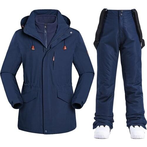 Ski Suit Men Winter 2021 Outdoor Waterproof Thicken Warm Snow Clothes Men Ski Jacket Pants Skiing And Snowboarding Suits Brands