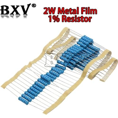 20pcs 2W Metal film resistor resistance 1% 1R 2.2M 4.7R 10R 22R 47R 100R 220R 560R 1K 10K 100K 2.2 10 22 47 100 220 470 1M ohm