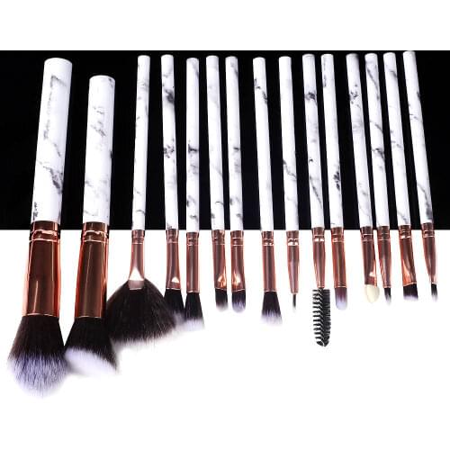 Marble Makeup Brushes Tool Make Up Brush Set Kit Professional Powder Small Natural High Quality Highlighter Lip Eyeshadow