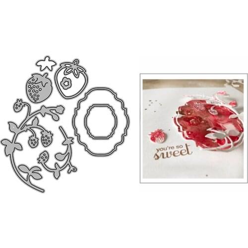 New Strawberry Branches Fruit Craft Embossing Mold 2021 Metal Cutting Dies for DIY Decorative Scrapbooking Album Card Making
