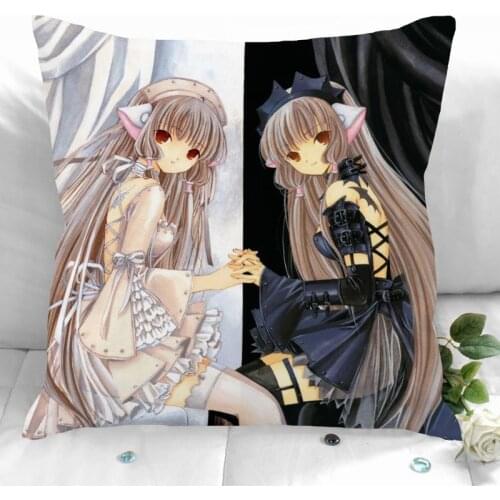 New Custom Chobits Pillowcases Printed Square Pillowcase Home Decorative Zipper Pillow Cover 35X35cm40X40cm(One Side)