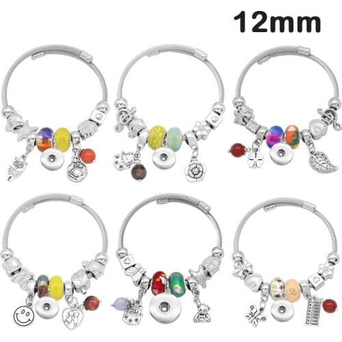 New Fashion 12mm Snap Button Bracelet DIY Jewelry KB009
