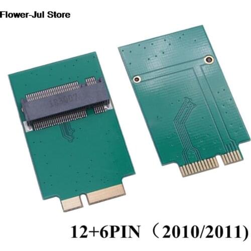 M.2 NGFF SSD A 12 + 6 Pin Adapter Board For MacBook Air 2010 2011 A1370 A1369