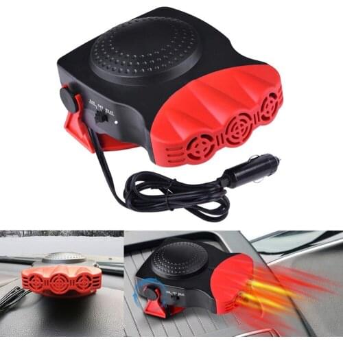 12V 150W Portable Three Holes Car Heating Cooling Fan Heater Defroster Demister SUV Vehicle Warmer Fan Dryer Driving Defogger