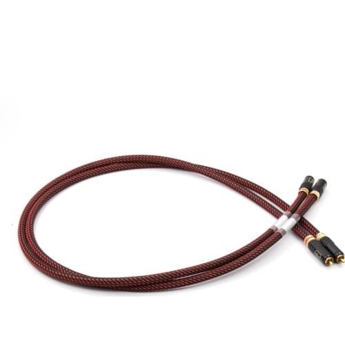 SQ-88B 5N Pure Copper Silver Plated Audio Interconnect Cable With WBT-0150 RCA Jack