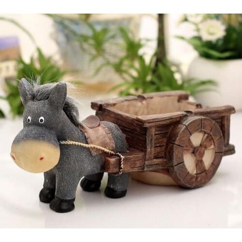 Simple modern living room fashion cute personality trend donkey pulling cart pulling mill creative home decoration