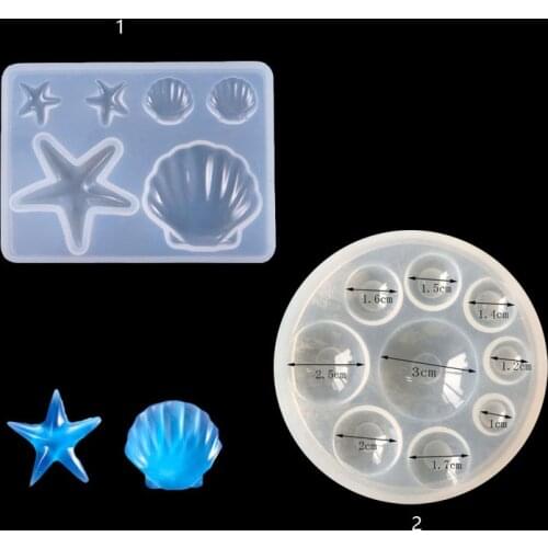 Shell Star /Diamond DIY Silicone Mold Dried Flower Jewelry Accessories Tools Equipments Resin Molds