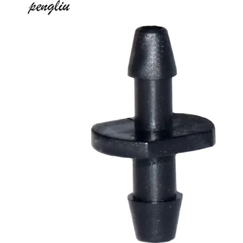 1/8" barbed connector double ways Used to splice our 3/5mm polyethylene tubing together 3/5mm garden hose 50pcs-pack IT127