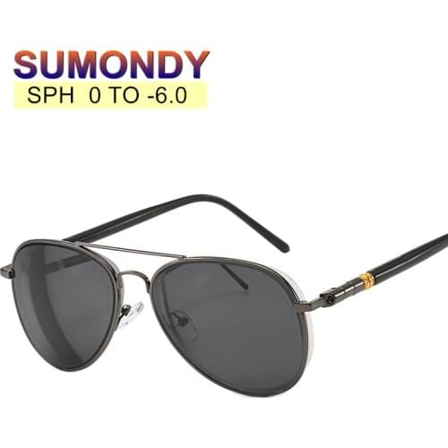 SUMONDY Prescription Sunglasses For Nearsighted SPH 0 to -6.0 Women Men Classic UV400 Driving Glasses Spectacles For Myopia UF49