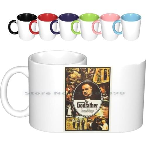 The Godfather Vintage Poster Ceramic Mugs Coffee Cups Milk Tea Mug The Godfather Francis Coppola Robert De Niro Tony Montana Al