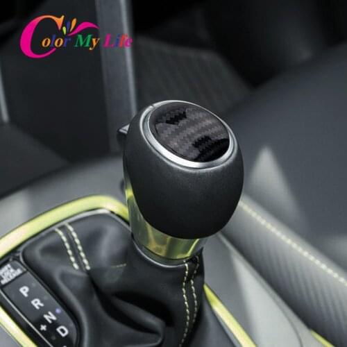 Color My Life 1Pc Car Accessories for Hyundai Kona Kauai 2017 - 2021 AT Shift Knob Protection Cover Trim Gear Head Covers