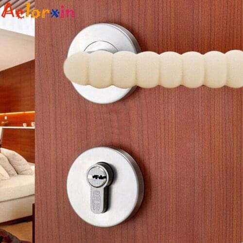 2Pcs/Lot Child Protection Door Protection Handle Pad Soft Spiral Protector Baby Safety Door Stop Child Safety Security