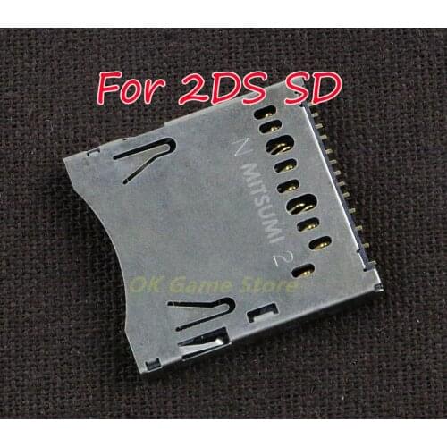 20pcs Original used Replacement SD Card Slot Socket sd card socket for 2ds For 2DS Repair Parts