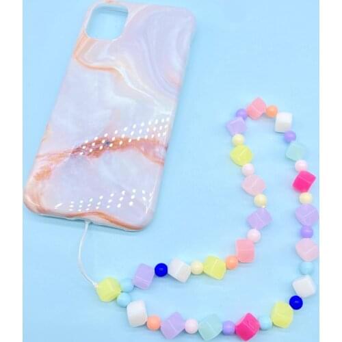 2021 Summer Cute Candy Color beads Strap Cord Chain Necklace Lanyard Phone