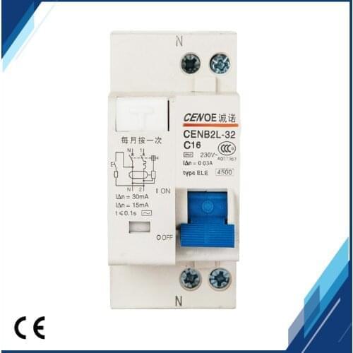 2021best leakage protection residual current circuit breaker mini circuit breaker DPNL 1P+N16A 20A 25A 32A 230V~ 50HZ/60HZ