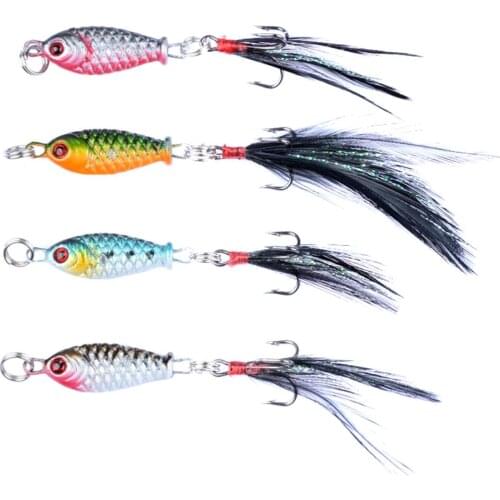 4Pcs/Set 3.2cm Mini Fishing Artificial Lifelike Lure Wobbler Fish Bait Tackle