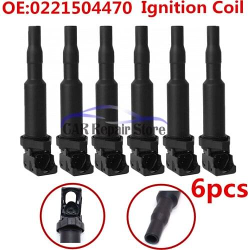 6PCS New Ignition Coil For BMW E90 E60 E65 E83 E53 E70 OEM 0221504470 12137594937