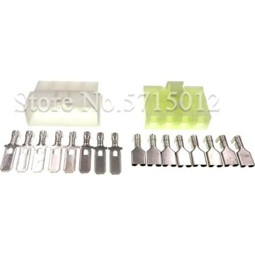 8 Hole 6070-8471 6070-8481 Female Male 6.3mm Connector Automotive Plug With Terminals