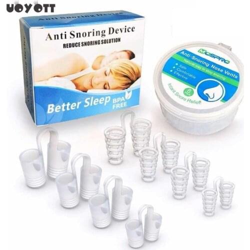 8pcs Anti Snoring Nose Clips Anti Schnarchen Health Care Products Nose Clip Anti-Snoring Breathe Aid Anti Snoring Clips