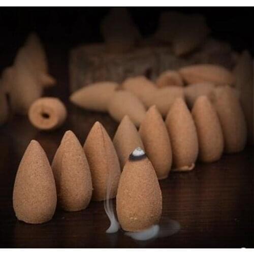 Agarwood Incense Backflow Cone Aromatherapy Bullet Incense Smoke Cones with censer holder for Buddhism