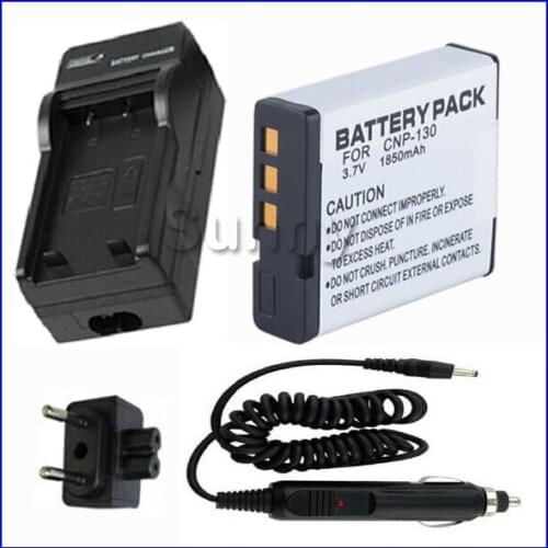 Battery + Charger for Casio Exilim EX-H30, EX-10, EX-100, EX-ZR100, EX-ZR200, EX-ZR300, EX-ZR310, EX-ZR410, EX-ZR510, EX-ZR710